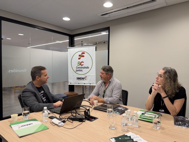 Sindaf-SC recebe avaliadores do Prêmio Nacional de Educação Fiscal (Foto Davi Paes e Lima)